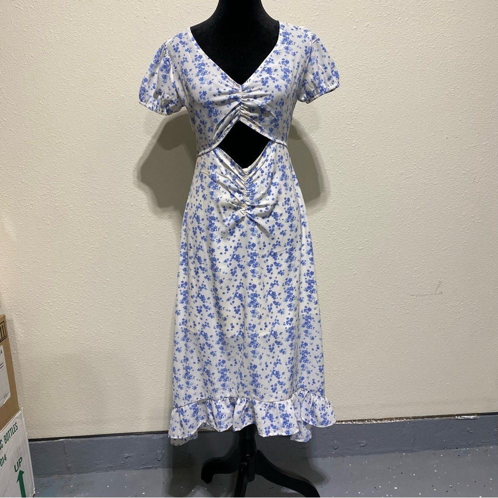 Forever 21 women’s dress bleu and white size S - Picture 9 of 11